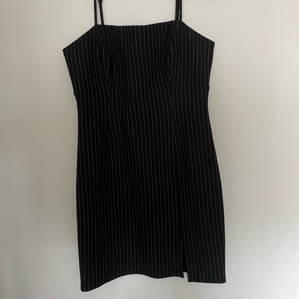 Black Striped Dress